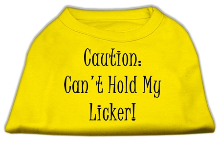 Can't Hold My Licker Screen Print Shirts Yellow XL